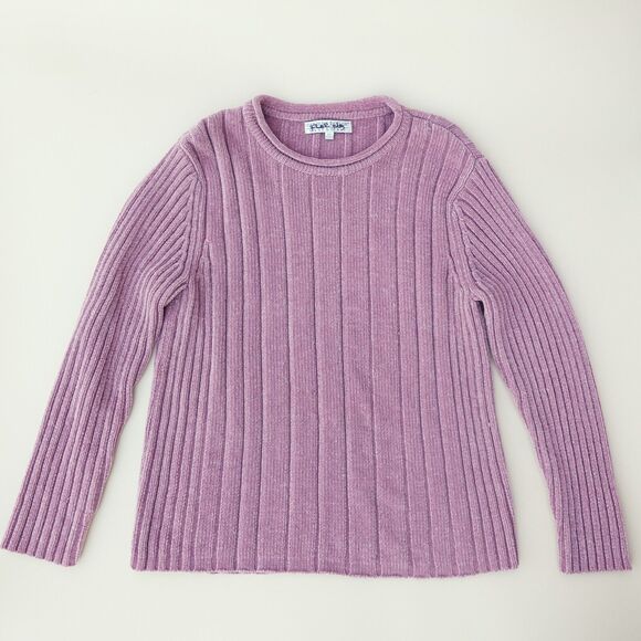 Essentials By Carolyn Taylor Sweater Women Small Light Pink Tight Knit Crew Neck - Picture 1 of 12